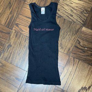 Classy Bride "Maid of Honor" Rhinestone tank